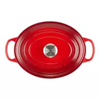 ketaus puodai 3 - Le Creuset Signature Ovalus kepimo indas 31 cm raudonas (Cherry Red) - 2 nuotrauka