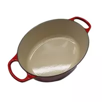 ketaus puodai 3 - Le Creuset Signature Ovalus kepimo indas 31 cm raudonas (Cherry Red) - 3 nuotrauka