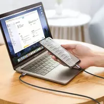 adapteriai type c - Ugreen USB Type C to USB Type C cable 5A 100W Power Delivery 1.5m Gray - 4 nuotrauka
