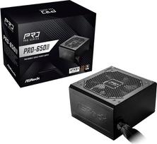 650 w - ASRock PRO-650B 650W 80 PLUS Bronze Juodas (Black) - 3 nuotrauka