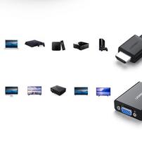 mini hdmi adapteris - Ugreen MM103 25cm Black - 14 nuotrauka