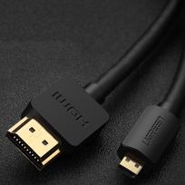 micro hdmi to hdmi cable - Ugreen HD127 Micro HDMI to HDMI Cable 3m Juodas (Black) - 3 nuotrauka