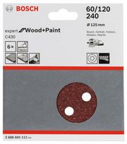pexion - Šlifavimo lapas Bosch C430, 60 - 240, 12.5 cm x 12.5 cm, 6 vnt. - 3 nuotrauka