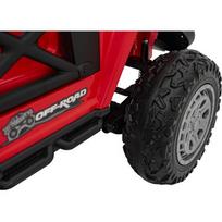 vaikiskos transportas - Dvivietis vaikiškas elektrinis automobilis Jeep Off Road 4x4, raudonas - 3 nuotrauka