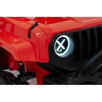 vaikiskos transportas - Dvivietis vaikiškas elektrinis automobilis Jeep Off Road 4x4, raudonas - 6 nuotrauka