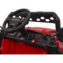 vaikiskos transportas - Dvivietis vaikiškas elektrinis automobilis Jeep Off Road 4x4, raudonas - 9 nuotrauka