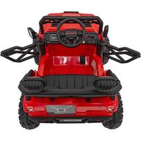 vaikiskos transportas - Dvivietis vaikiškas elektrinis automobilis Jeep Off Road 4x4, raudonas - 10 nuotrauka