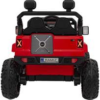 vaikiskos transportas - Dvivietis vaikiškas elektrinis automobilis Jeep Off Road 4x4, raudonas - 13 nuotrauka
