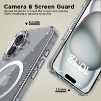 iphone 16 skaidrus deklas - Tech-Protect "FlexAir Hybrid Magsafe Case iPhone 16" Glitter - 4 nuotrauka