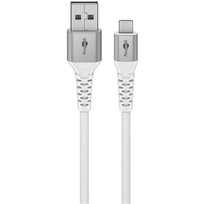 lightning usb a laidas - Goobay Lightning USB-A Supersoft Textile Cable with Metal Plugs | 74511 - 3 nuotrauka