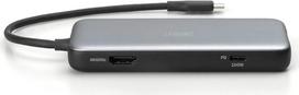 2x hdmi - Digitus DA-70914 USB-C jungčių stotelė, 7 prievadų Juoda (Black) - 4 nuotrauka