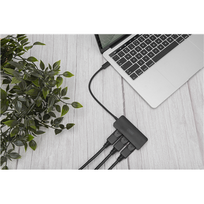 usb type c port - HUB USB Digitus DIGITUS USB-Hub 3-Port C ->3xDP m.Kabelis juodas - 2 nuotrauka
