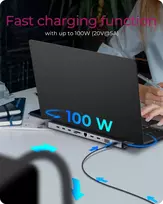 usb c usb hdmi - ICY BOX IB-DK2106a-CPD Jungčių stotelė, laidinė, USB 3.2 Gen 1 Type-C, Antracitas, Juoda - 4 nuotrauka
