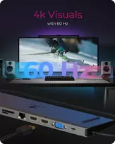 usb c usb hdmi - ICY BOX IB-DK2106a-CPD Jungčių stotelė, laidinė, USB 3.2 Gen 1 Type-C, Antracitas, Juoda - 7 nuotrauka