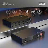 skirstytuvas hdmi - Digitus 8K HDMI skirstytuvas 1x2 DS-55339 Juodas (Black) - 3 nuotrauka