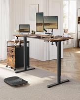 stalvirsis staliui - VASAGLE Reguliuojamo aukščio elektrinis stalo rėmas 58.5x80x72 cm Juodas (Black) - 6 nuotrauka