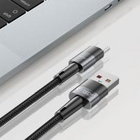 usb c 6a - Tech-Protect UltraBoost USB-C / USB-C 66W 6A 2m Kabelis - Pilkas (Gray) - 3 nuotrauka