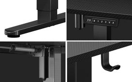 desopan - Huzaro Hero 8.2 Electric Desk Black - 2 nuotrauka