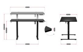 desopan - Huzaro Hero 8.2 Electric Desk Black - 4 nuotrauka