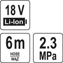 ion -  YATO YT-85930 | Li-ion | 18V | 23BAR  - 2 nuotrauka