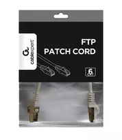 rj 45 cat6 - Gembird CAT 6 FTP Patch Cable Gray 0.25m - 3 nuotrauka