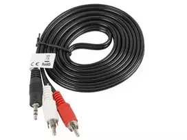 audio kabelis 2 5mm - Lanberg Cable 3.5mm / RCA x2 2m - 2 nuotrauka
