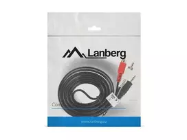 audio kabelis 2 5mm - Lanberg Cable 3.5mm / RCA x2 2m - 3 nuotrauka