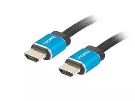 hdmi 1m laidas - Lanberg HDMI Cable 1m Blue CA-HDMI-P20CU-0010-BK - 3 nuotrauka