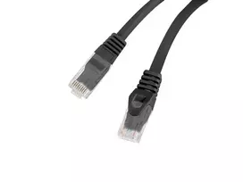 utp kabelis juodas - LANBERG Patchcord cat.6 UTP 3m black - 2 nuotrauka