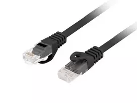 utp kabelis juodas - LANBERG Patchcord cat.6 UTP 3m black - 4 nuotrauka