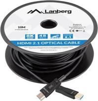 optinis hdmi kabelis - Lanberg HDMI M/M V2.1 10M optinis AOC Juodas (Black) - 2 nuotrauka
