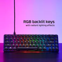 hyperx klaviatura - HyperX Alloy Origins 65, Mechaninė Klaviatūra Žaidimams, Aqua (AQU) - 3 nuotrauka