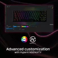hyperx klaviatura - HyperX Alloy Origins 65, Mechaninė Klaviatūra Žaidimams, Aqua (AQU) - 6 nuotrauka
