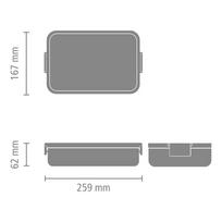pietu dezute - Dėžutė maistui Brabantia Make & Take Bento L, 2 l, 16.7 cm x 25.5 cm, pilka sp. - 2 nuotrauka
