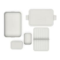 pietu dezute - Dėžutė maistui Brabantia Make & Take Bento L, 2 l, 16.7 cm x 25.5 cm, pilka sp. - 3 nuotrauka