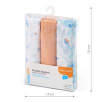 pilis - Vystyklas BabyOno Muslin, 70 cm x 70 cm, 3 vnt. - 6 nuotrauka