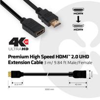hdmi extension - Club 3D Premium High Speed HDMI 2.0 Extension Cable Black 3m - 4 nuotrauka