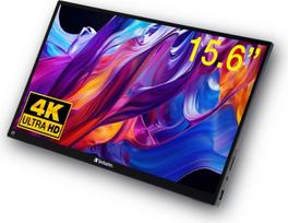 3840x2160 monitoriai - Verbatim Monitorius nešiojamas monitorius 15.6" Ultra HD 4K juodos spalvos 32238 - 2 nuotrauka