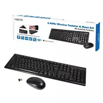 wireless mouse keyboard - LogiLink ID0104 Klaviatūra ir Pelė, Juoda (Black) - 5 nuotrauka