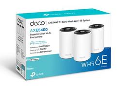routeri wifi6 - TP-Link Deco XE75 3-pack, balta (White) - 4 nuotrauka