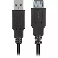 usb extension 3.2 - Sharkoon 2m - 2xUSB3.0-A - 2 m - USB A - USB A - 3.2 Gen 1 (3.1 Gen 1) - Male/Female - Juodas - 3 nuotrauka