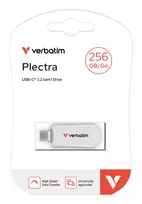 usb c atmintukas - Verbatim Plectra 256GB USB-C White (Balta) 30230 - 5 nuotrauka