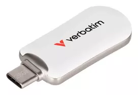 usb c atmintukas - Verbatim Plectra 256GB USB-C White (Balta) 30230 - 7 nuotrauka