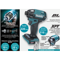 suktuvas makita - Makita TD002GZ01; 40 V  - 9 nuotrauka