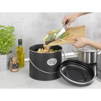 maisto krepselis - Maisto atliekų šiukšliadėžė Wenko Nero, 6 l, Juodas (Black) - 6 nuotrauka