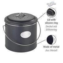 maisto krepselis - Maisto atliekų šiukšliadėžė Wenko Nero, 6 l, Juodas (Black) - 8 nuotrauka