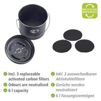 maisto krepselis - Maisto atliekų šiukšliadėžė Wenko Nero, 6 l, Juodas (Black) - 9 nuotrauka