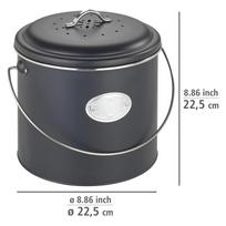maisto krepselis - Maisto atliekų šiukšliadėžė Wenko Nero, 6 l, Juodas (Black) - 10 nuotrauka