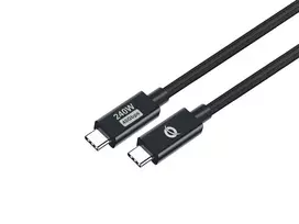 5a usb c laidas - Conceptronic ETTA04B12 USB-C to USB-C kabelis 1,2 m Juodas (Black) - 1 nuotrauka