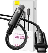 type c to usb - Baseus USB-C į USB-C laidas Tungsten Gold 240W 1m Juodas (Black) CAWJ040001 - 1 nuotrauka